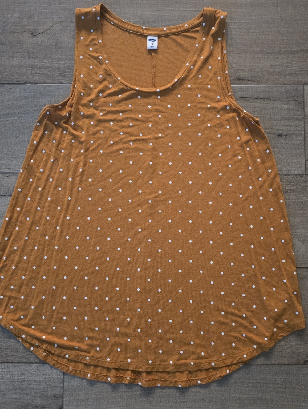 Old Navy Rust Orange Polka Dot Tank Top